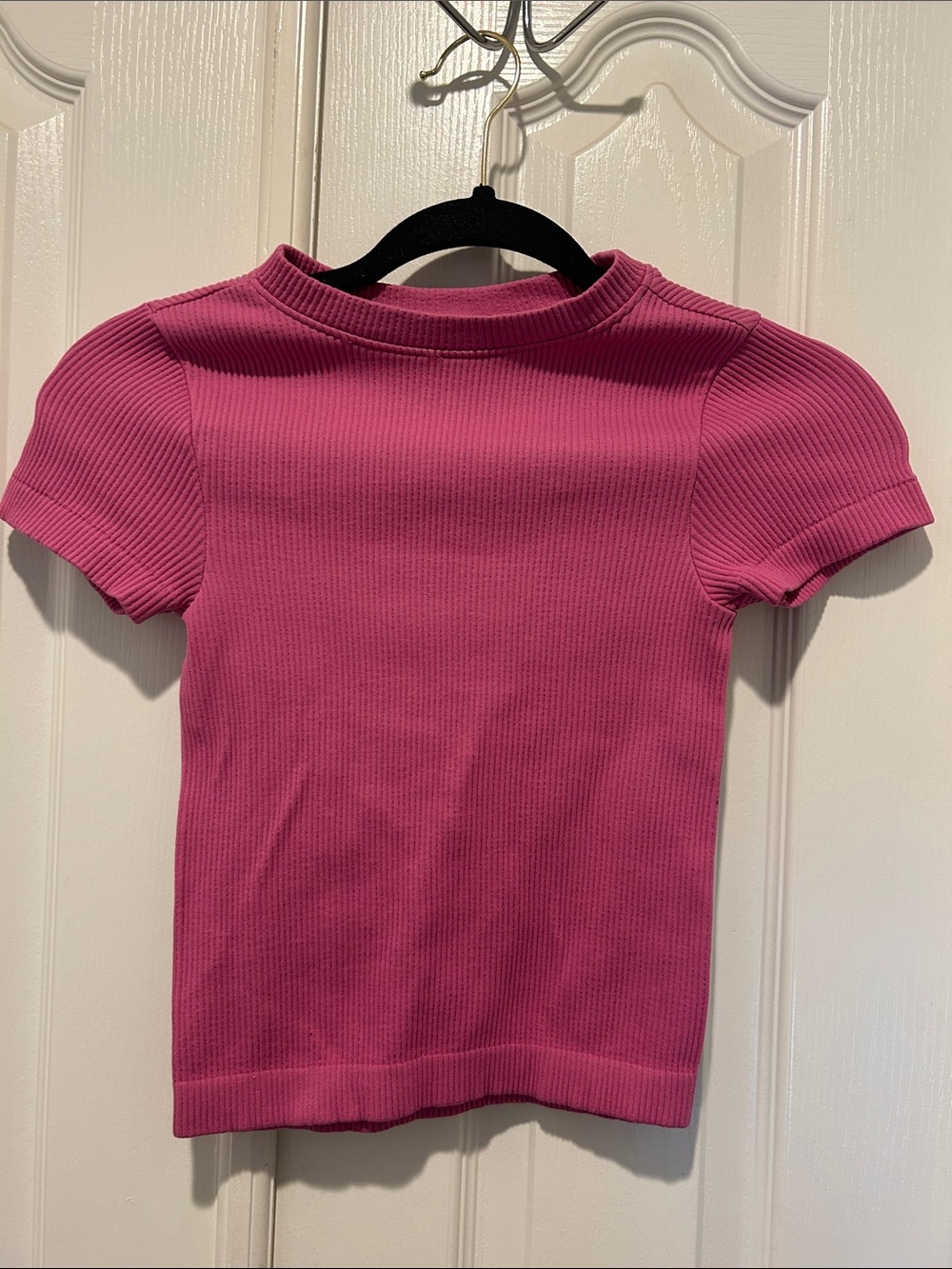Old Navy Ribbed Short-Sleeve Top - Hot Pink